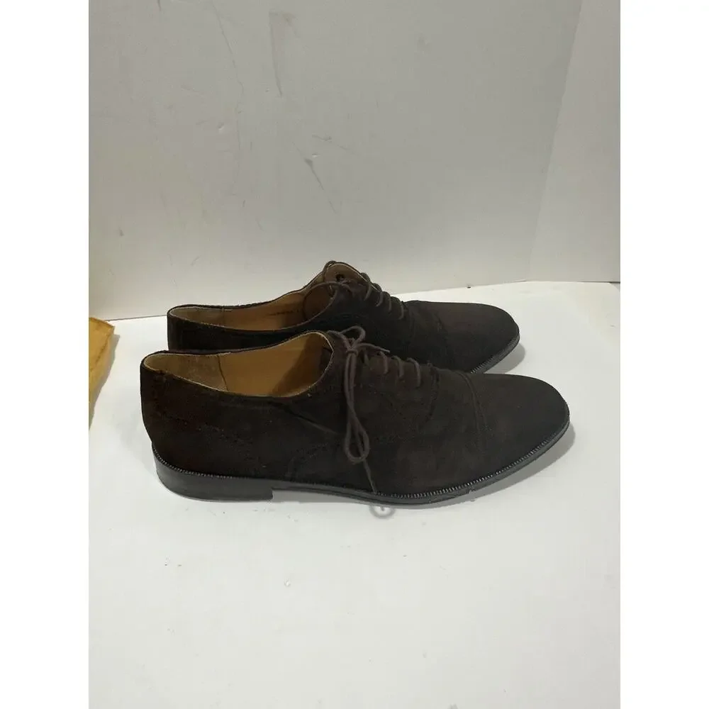 Mezlan Ravenna Brown Suede Oxford Dress Shoes US‎ 10 M Made In Spain Luxurious